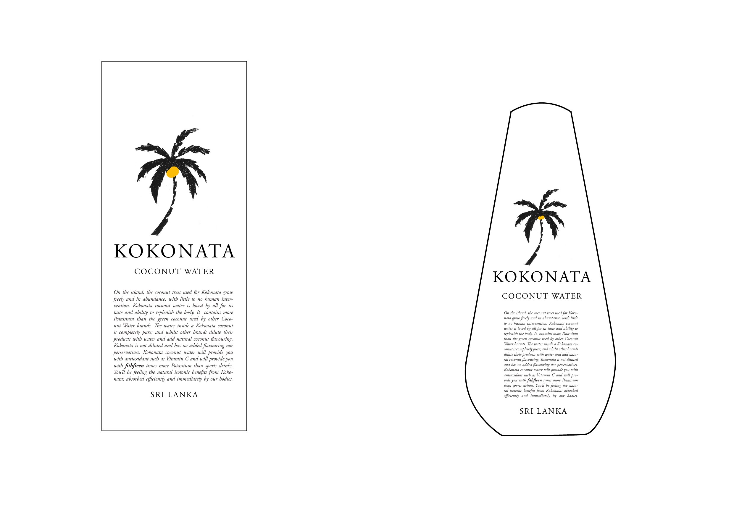 Label design — flat and bottle